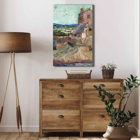 Tablou decorativ, 4570VANGOGH033, Canvas , Lemn, Multicolor