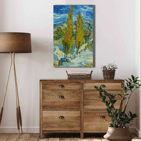 Tablou decorativ, 4570VANGOGH057, Canvas , Lemn, Multicolor