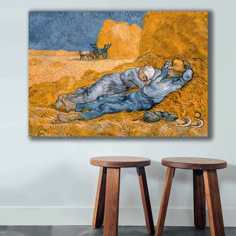 Tablou decorativ, 70100VANGOGH062, Canvas , Lemn, Multicolor