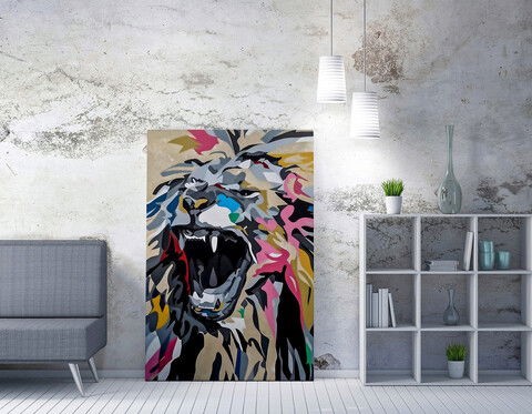 Tablou decorativ, WY167 (70 x 100), 50% bumbac / 50% poliester, Canvas imprimat, Multicolor