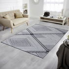 Covor de hol, Las Monte 3005, 80x150 cm, 60% bumbac;40% fibre acrilice, Alb / Gri