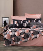 Lenjerie de pat dubla King (FR), Randy - Salmon, Cotton Box, Bumbac Satinat