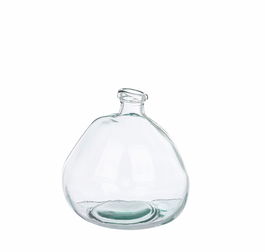 Vaza decorativa din sticla reciclata, Loopy S, Ø20xH23 cm
