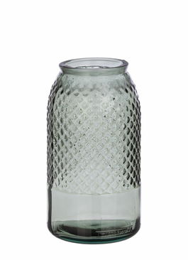 Vaza decorativa din sticla reciclata, Avril Round L, Ø15xH28 cm