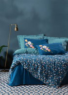 Lenjerie de pat pentru o persoana (FR), Freya - Dark Blue, Cotton Box, Bumbac Ranforce