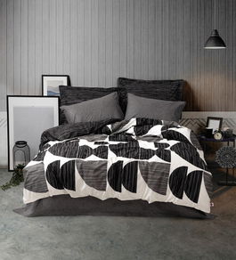 Lenjerie de pat pentru o persoana Single XXL (DE), Niko - Anthracite, Cotton Box, Bumbac Ranforce