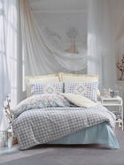 Lenjerie de pat dubla King (FR), Monje - Blue, Cotton Box, Bumbac Ranforce