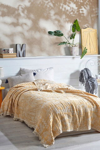 Cuvertura pique Single, Love - Mustard, Viaden, Muselina