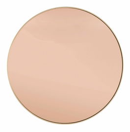 Oglinda decorativa cu rama metalica, Planet Round Alama / Auriu