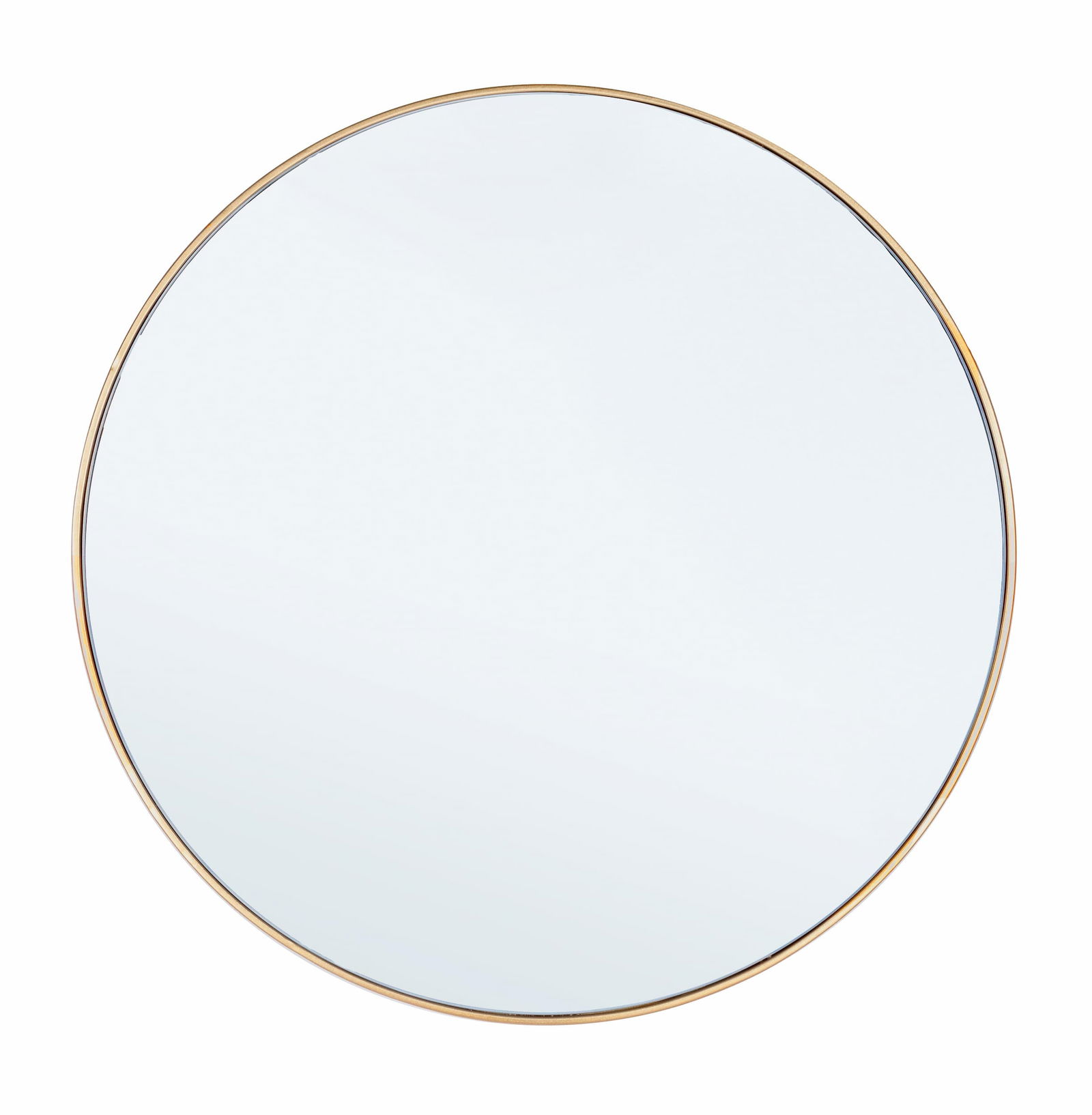 Oglinda decorativa cu rama metalica, Nucleos Round Auriu