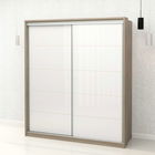 Dulap haine usi culisante PRIMAVERA 185, H205, Oak, Alb Gloss