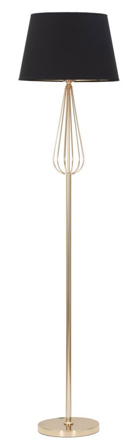Lampadar Glamy Ovy Negru / Auriu, Ø40xH167 cm