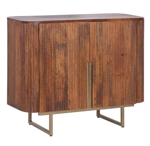 Bufet inferior Vilas, Bizzotto, 160 x 40 x 75 cm, otel/lemn de mango