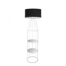 Lampadar cu rafturi, Qubba BL Negru / Alb