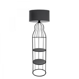 Lampadar cu rafturi, Qubba Antracit / Negru