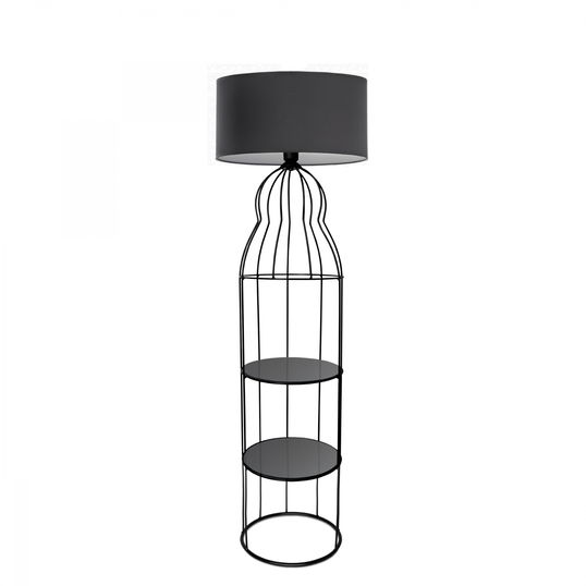 Lampadar cu rafturi, Qubba Antracit / Negru