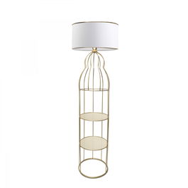 Lampadar cu rafturi, Qubba Alb / Auriu