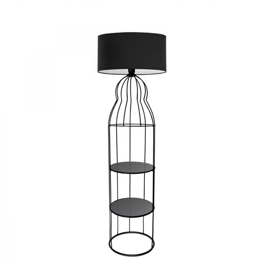 Lampadar cu rafturi, Qubba All BL Negru