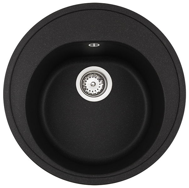 Chiuveta bucatarie tegranit Teka Centroval 45 TG rotunda d 510mm Schwarzmetallic