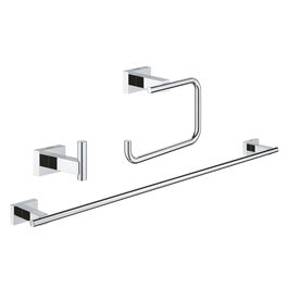 Set 3 accesorii baie Grohe Essentials Cube Guest 3-in-1 crom