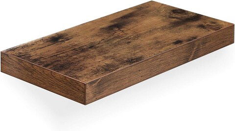 Raft de perete, Vasagle, 40x20x3.8 cm, MDF/otel, maro rustic