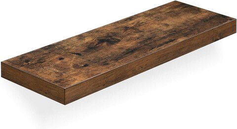 Raft de perete, Vasagle, 60x20x3.8 cm, MDF/otel, maro rustic
