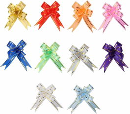 Set de 200 fundite pentru cadouri de Craciun, plastic, multicolor, 7 × 7 cm