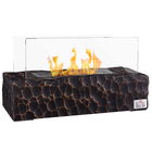 HOMCOM Semineu cu Blat cu Etanol, Semineu cu Bioetanol din Beton cu Capac din Sticla Securizata, Rezervor de 0,15L, Max 8㎡, Arde pana la 30-45 Minute, Negru