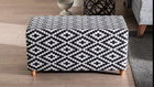 Bancheta, Balcab Home, 825BLC2525, Lemn de fag, Alb negru