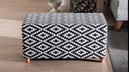 Bancheta, Balcab Home, 825BLC2525, Lemn de fag, Alb negru
