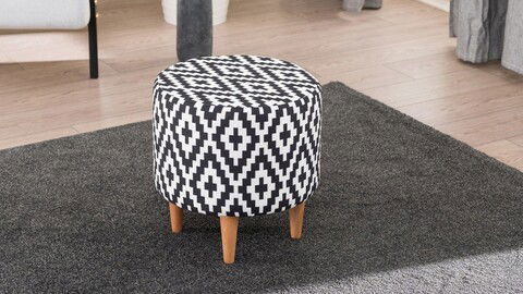 Bancheta, Balcab Home, 825BLC2520, Lemn de fag, Alb negru