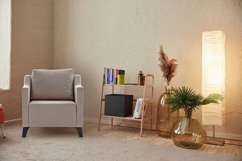 Fotoliu, Balcab Home, 825BLC2740, Lemn de fag, Crem