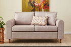 Canapea 2 locuri, Balcab Home, 825BLC2841, Lemn de brad, Crem