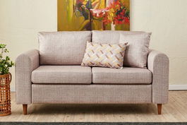 Canapea 2 locuri, Balcab Home, 825BLC2841, Lemn de brad, Crem