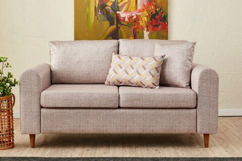 Canapea 2 locuri, Balcab Home, 825BLC2841, Lemn de brad, Crem