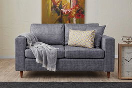Canapea 2 locuri, Balcab Home, 825BLC2843, Lemn de brad, Gri