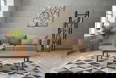 Canapea 2 locuri, Balcab Home, 825BLC2732, Lemn de fag, Crem
