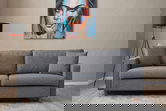 Canapea extensibila cu 3 locuri, Balcab Home, 825BLC2778, Lemn de brad / PAL, Gri