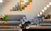 Canapea extensibila cu 3 locuri, Balcab Home, 825BLC2755, Lemn de fag, Gri