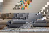 Coltar, Balcab Home, 825BLC2781, Lemn de brad / PAL, Gri