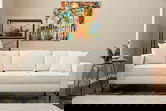 Canapea 3 locuri, Balcab Home, 825BLC2798, Lemn de fag, Crem/Negru