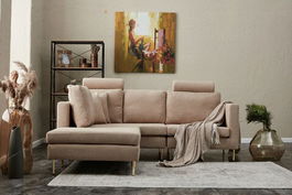 Coltar, Balcab Home, 825BLC2824, Lemn de plop, Bej / Auriu