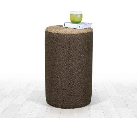 Fotoliu puf, Fluffe, 209FLF1244, 50% bumbac, 50% in, Cafea
