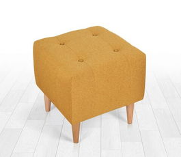 Fotoliu puf, Fluffe, 209FLF1221, 50% Bumbac / 50% Catifea, Galben