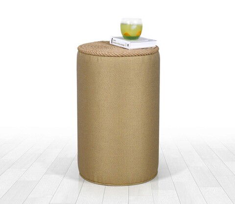 Fotoliu puf, Fluffe, 209FLF1241, 50% bumbac, 50% in, Auriu