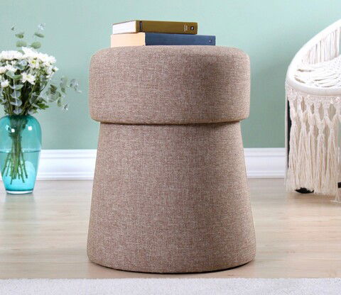 Fotoliu puf, Fluffe, 209FLF1212, 50% bumbac, 50% in, Cafea