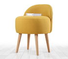 Fotoliu puf, Fluffe, 209FLF1148, 50% bumbac, 50% in, Galben