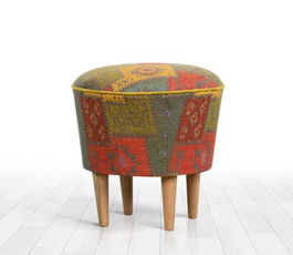 Fotoliu puf, Fluffe, 209FLF1239, Poliester, Multicolor
