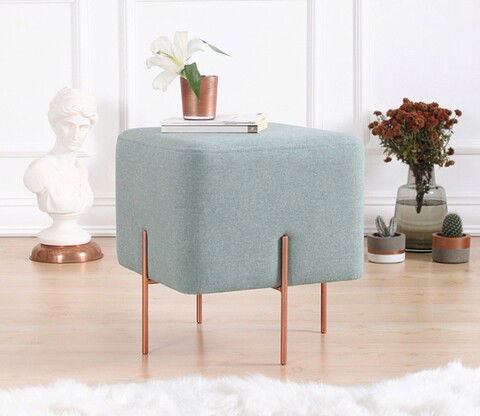 Fotoliu puf, Fluffe, 209FLF1185, 50% bumbac, 50% in, Verde Sea