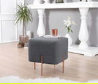 Fotoliu puf, Fluffe, 209FLF1189, 50% bumbac, 50% in, Gri inchis